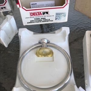 Delta towel holder, soap dish, and tooth brush holder